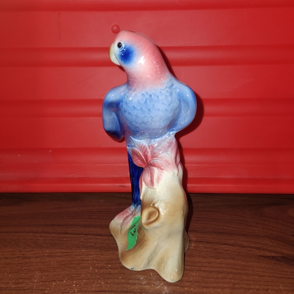 Vintage Royal Copley Blue Parrot Bird Figurine  8”Tx4.5” - Excellent Condition - Picture 2 of 5